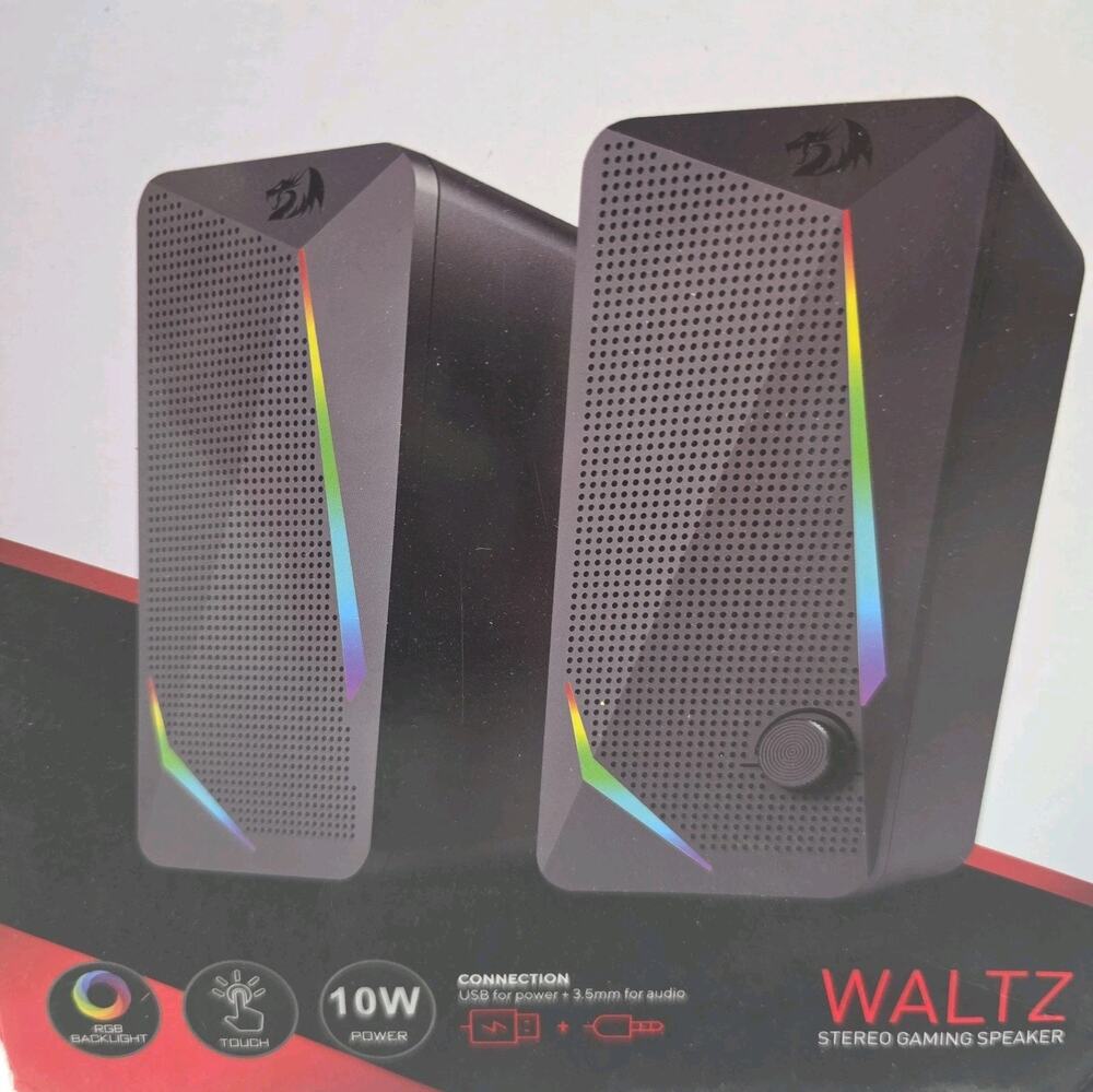 Redragon Waltz RGB Desktop Gaming Speakers 2.0 USB Wired 3.5mm PC Mac Computer